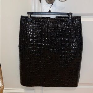 Croc Print patent skirt